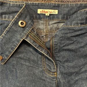 Flared blue denim jeans